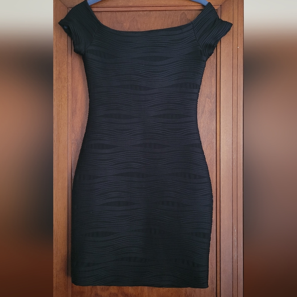 Wet Seal Black Textured Mini Dress - Picture 2 of 2